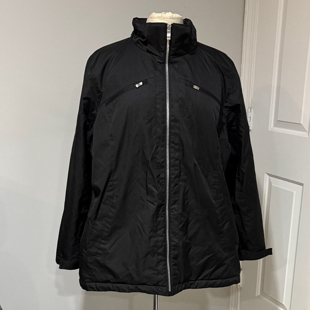 Zeroxposur Insulated Black Jacket Soft Shell Plush Lining Size 1X/1XG